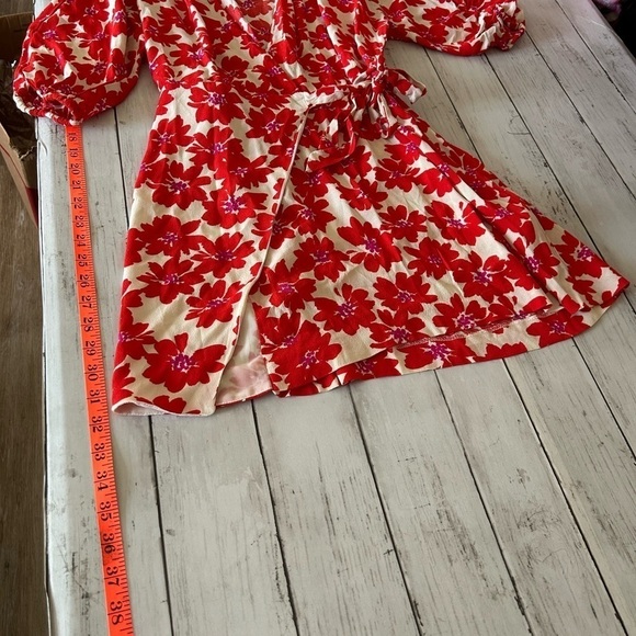 Zara Floral Wrap Dress Small - Picture 8 of 11